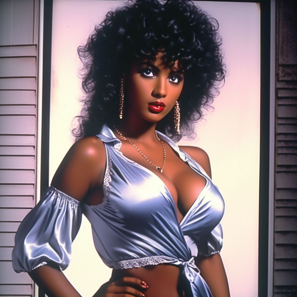 wide angle full stunning body shot of (20 year old) ((Pam Grier