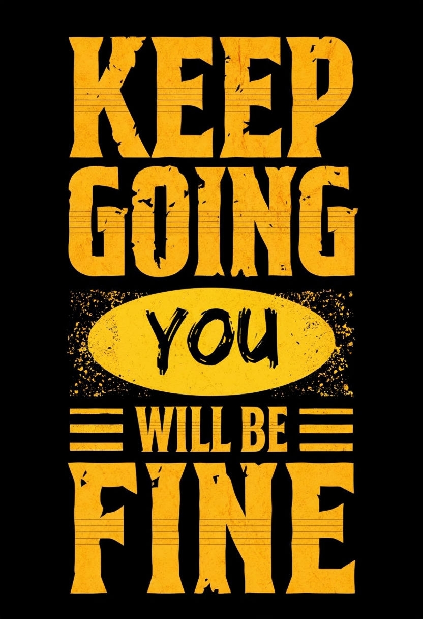 Keep Going You Will Be Fine Motivational T-Shirt