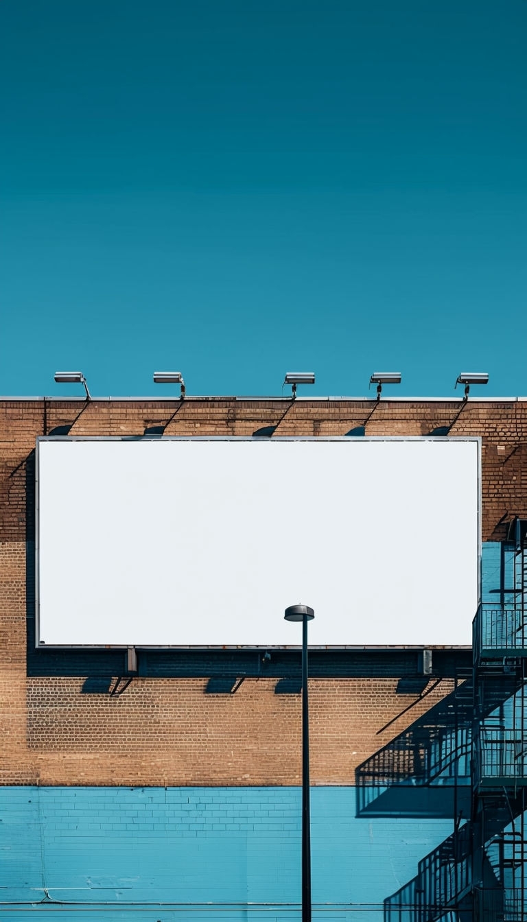 Minimalist Urban Billboard Architectural Photograph Mockup