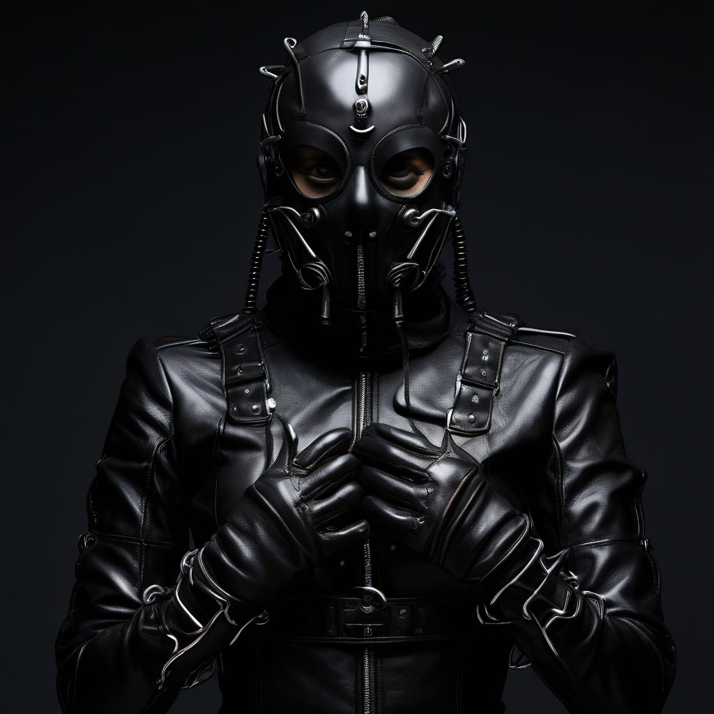 Objectified human leather doll in full black leather by Marcoq Beltrami ...