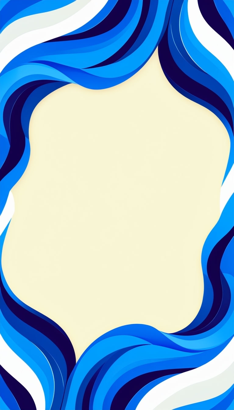 Dynamic Blue and White Geometric Wave Pattern Design Social Media Post