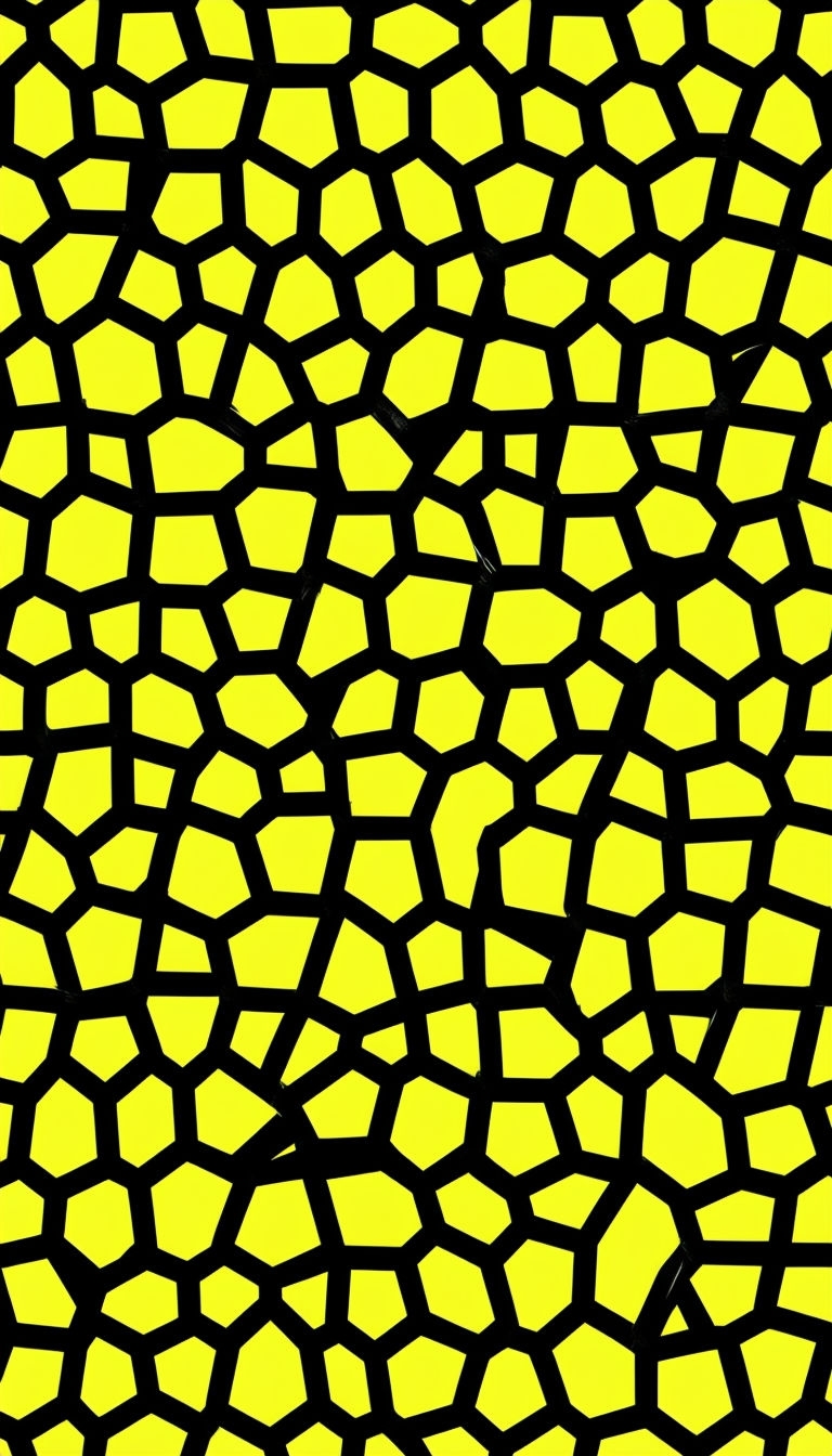Bold Yellow and Black Geometric Hexagon Pattern Phone Case Cover