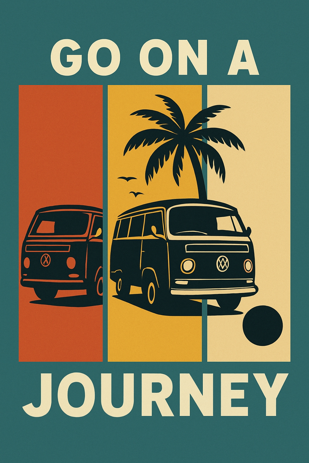 Retro Volkswagen Bus Adventure Journey T-Shirt
