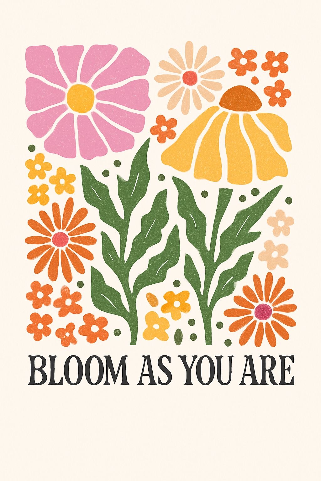 Vintage Floral Bloom As You Are Inspirational T-Shirt