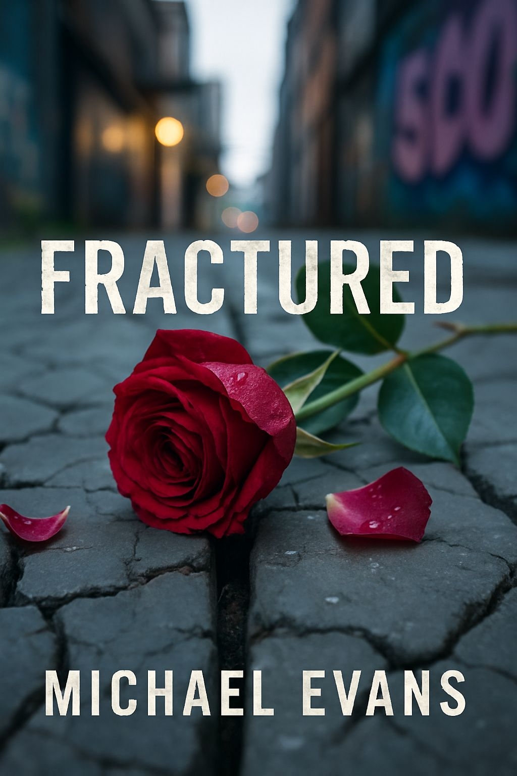 Fractured: A Dramatic Urban Story with a Red Rose EBook Cover