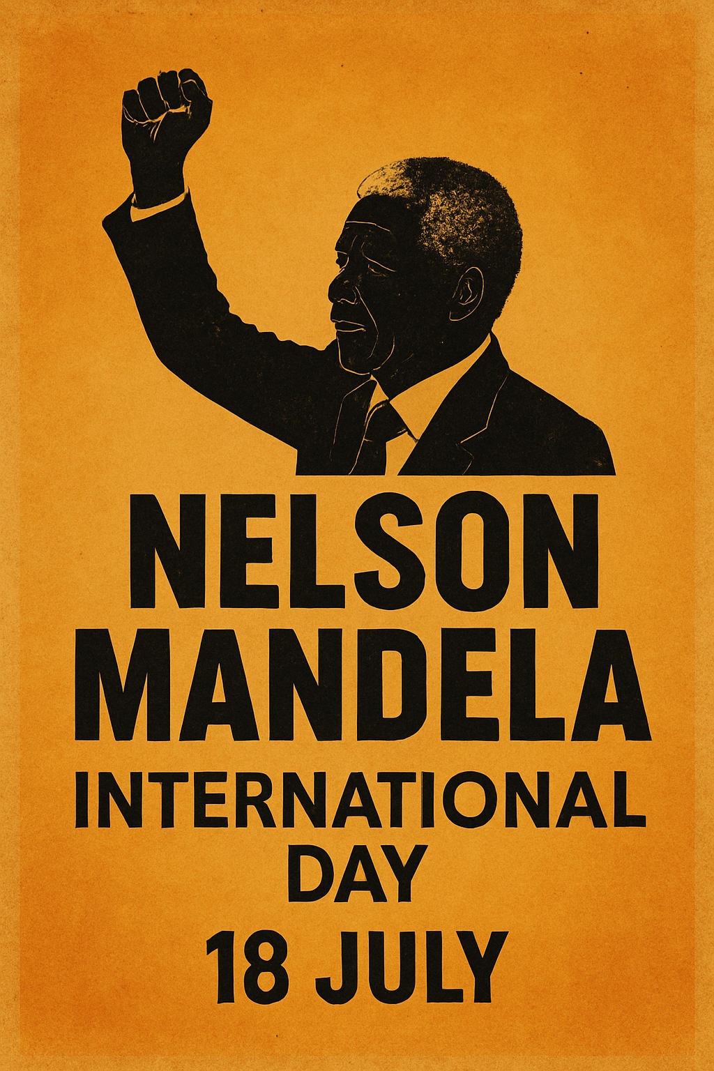 Nelson Mandela International Day Vintage Celebration Poster