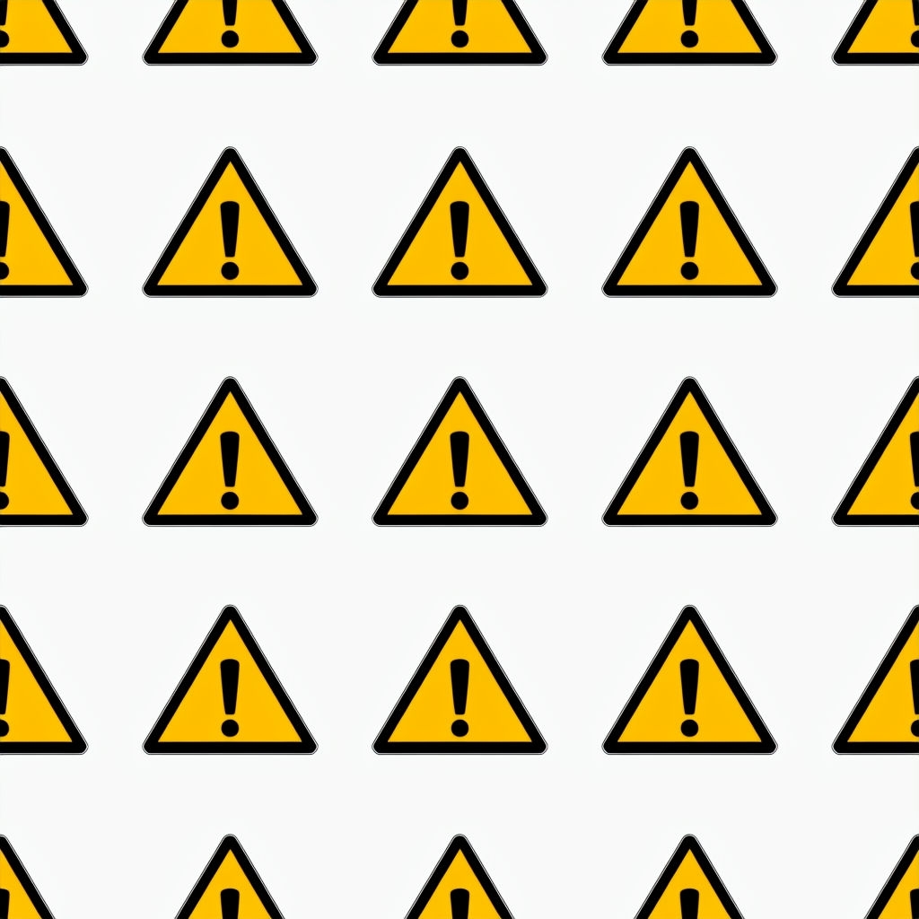 Vibrant Yellow Warning Sign Triangle Pattern Design Seamless Patterns