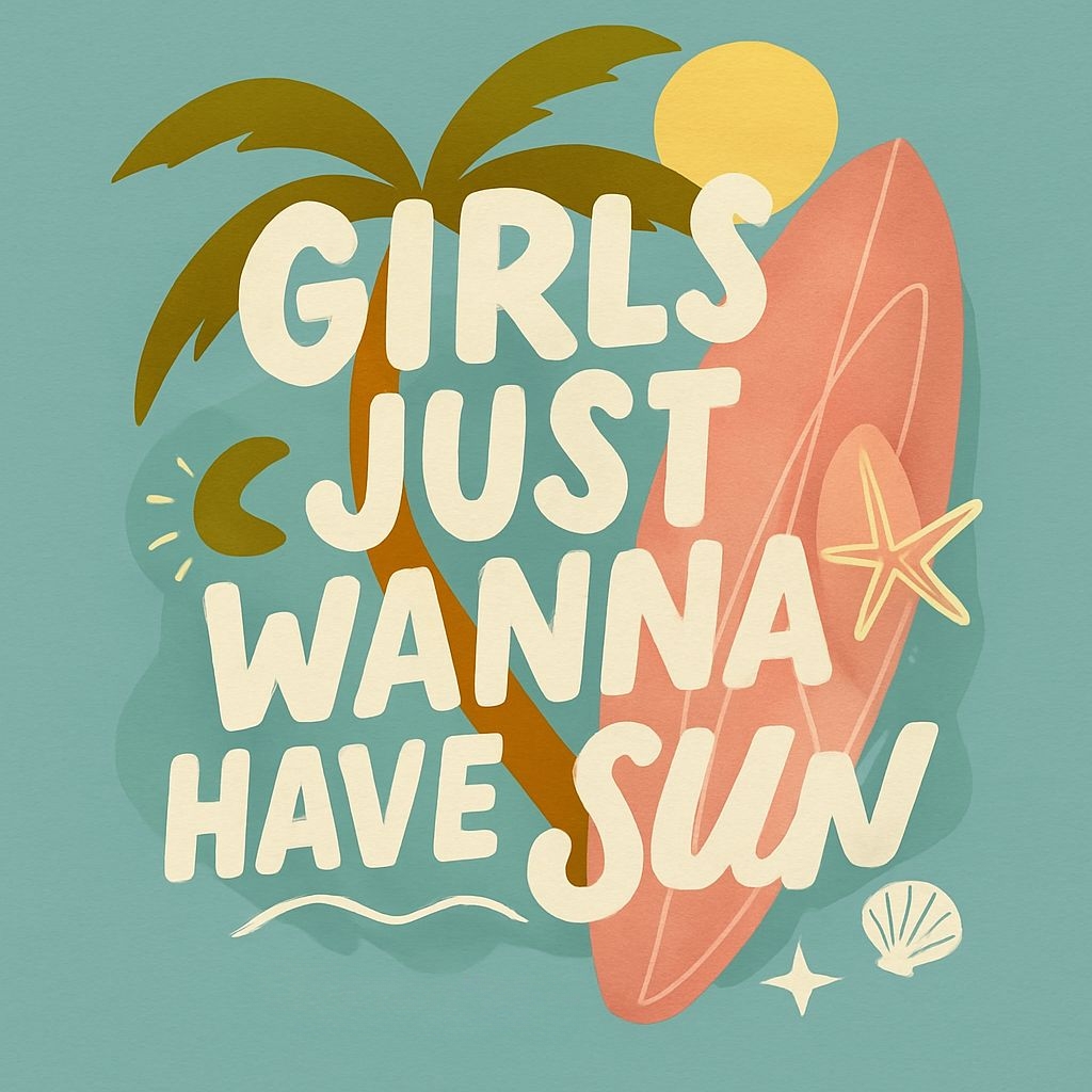 Girls Just Wanna Have Sun Vintage Style T-Shirt