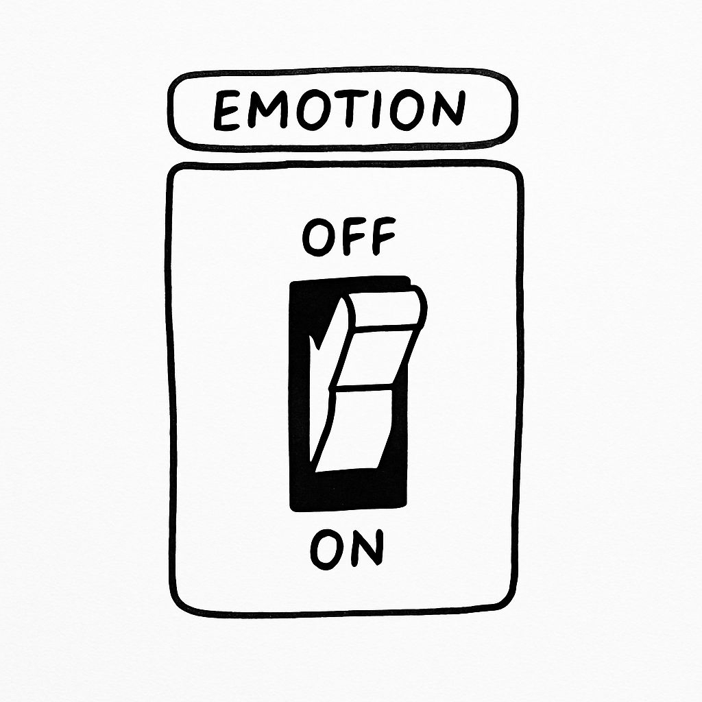 Minimalist Black and White Light Switch Emotion Toggle Sticker