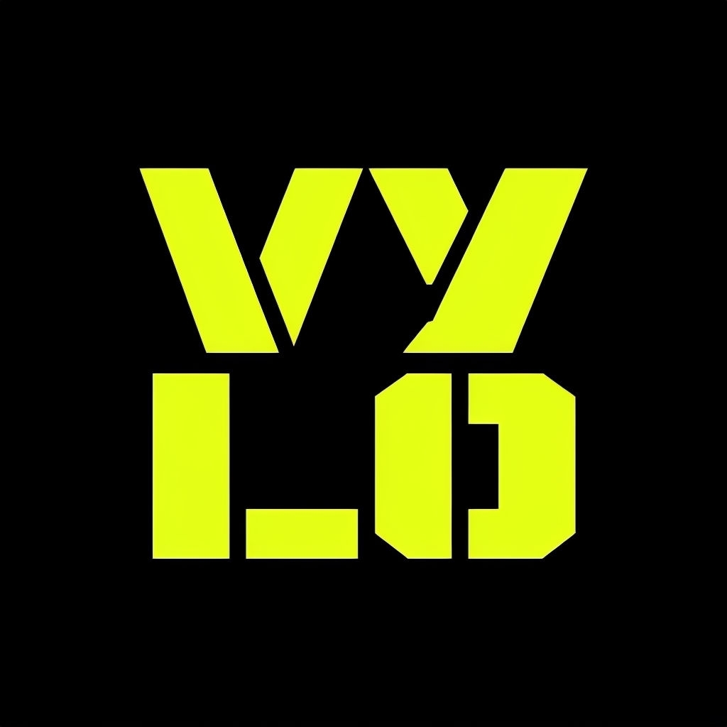 Bold Neon Yellow VYLO Typography Logo