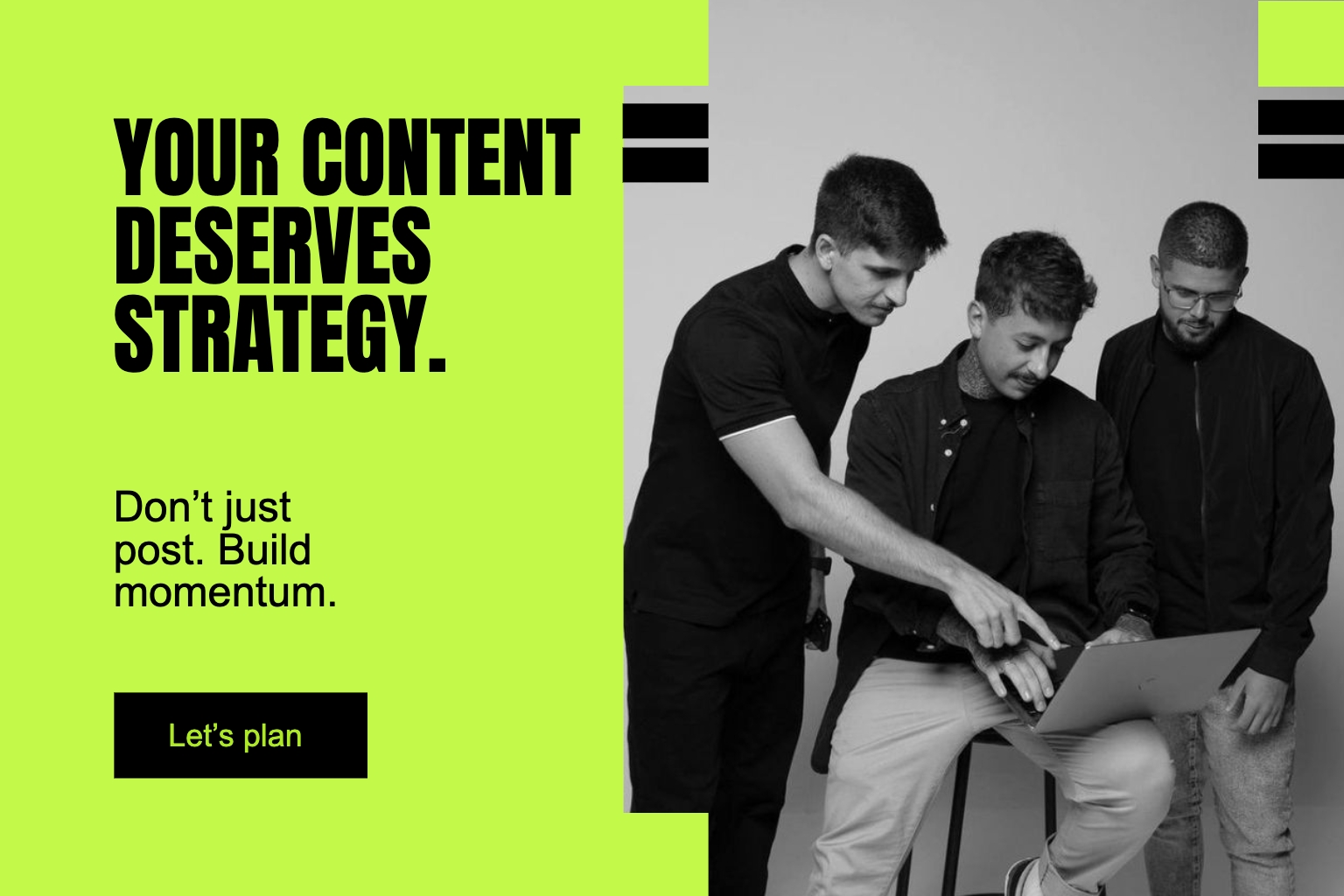 Collaborative Content Strategy Promotional Advertisement Banner