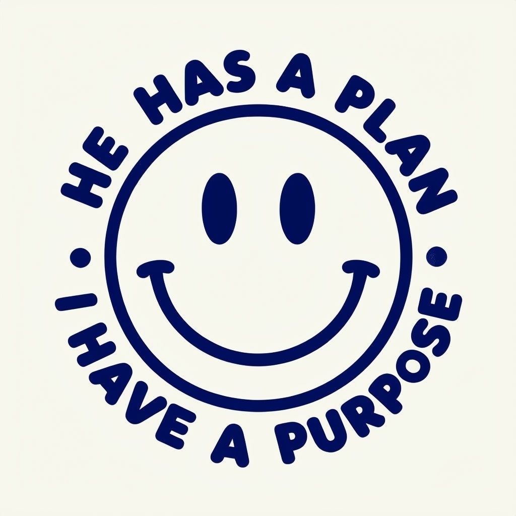 Minimalist Smiley Face with Inspirational Text Sticker