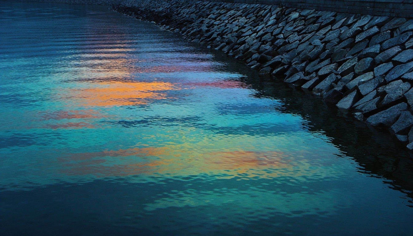 Tranquil Tokyo Sunset Reflection Landscape Virtual Background
