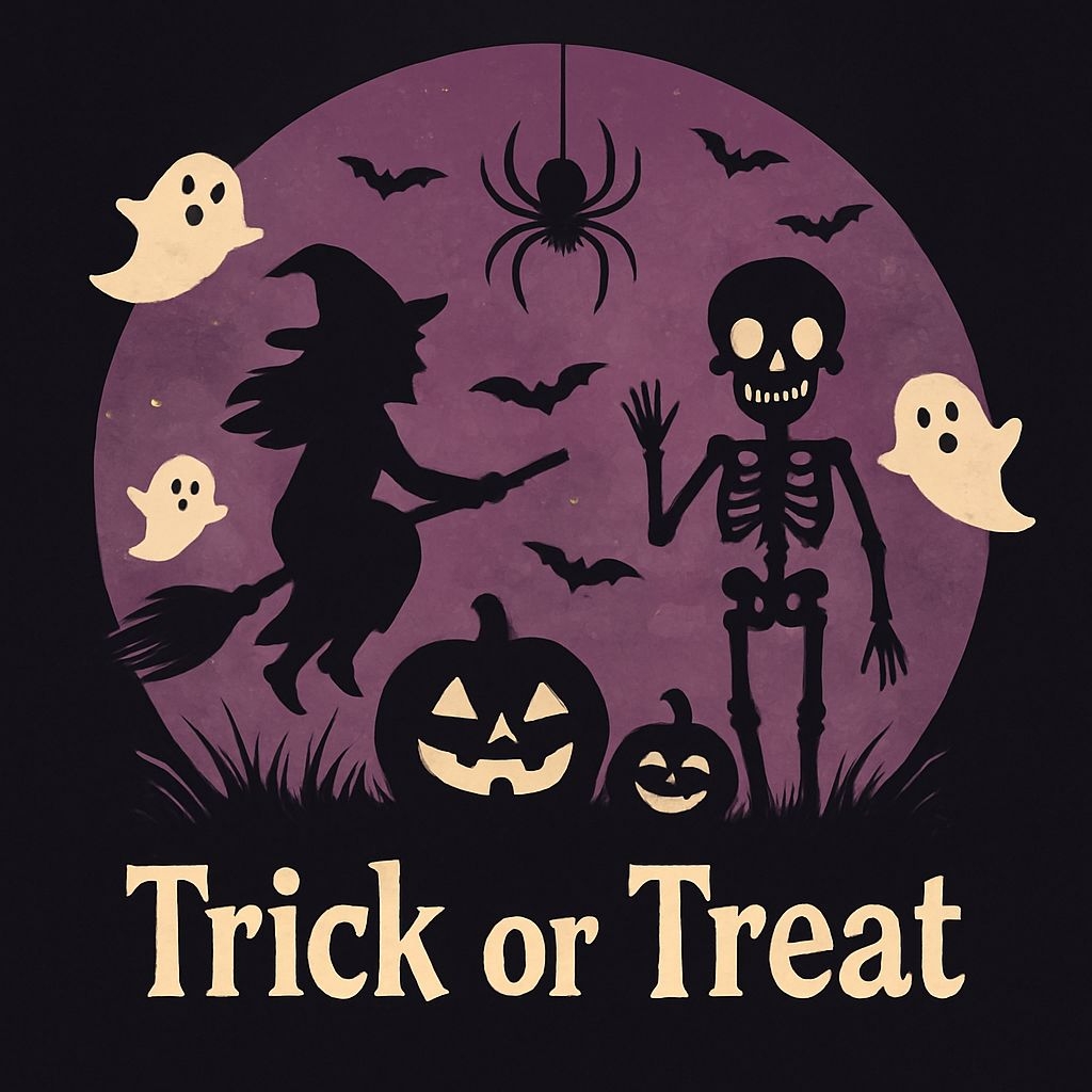 Vintage Halloween Trick or Treat Digital Art T-Shirt