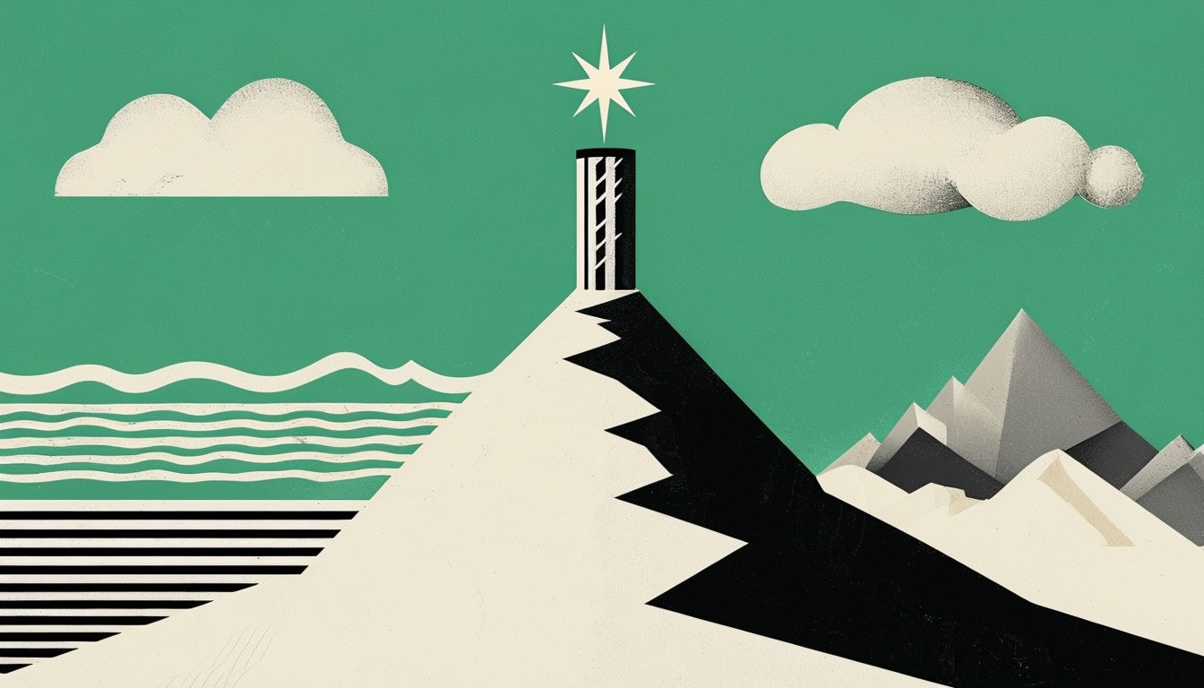 Abstract Geometric Landscape Minimalist Illustration Backgrounds