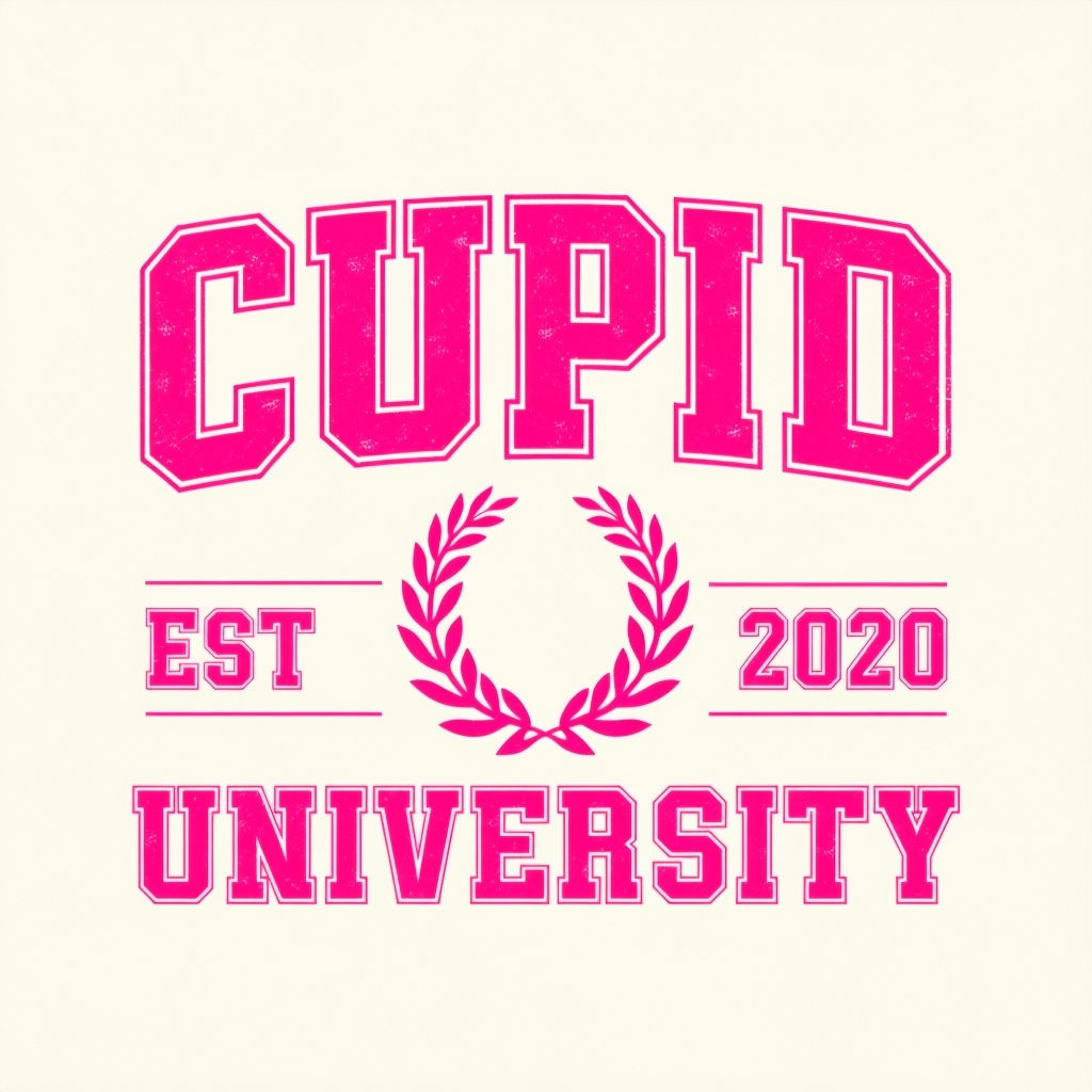 Bold Cupid University Vintage Style T-Shirt Design