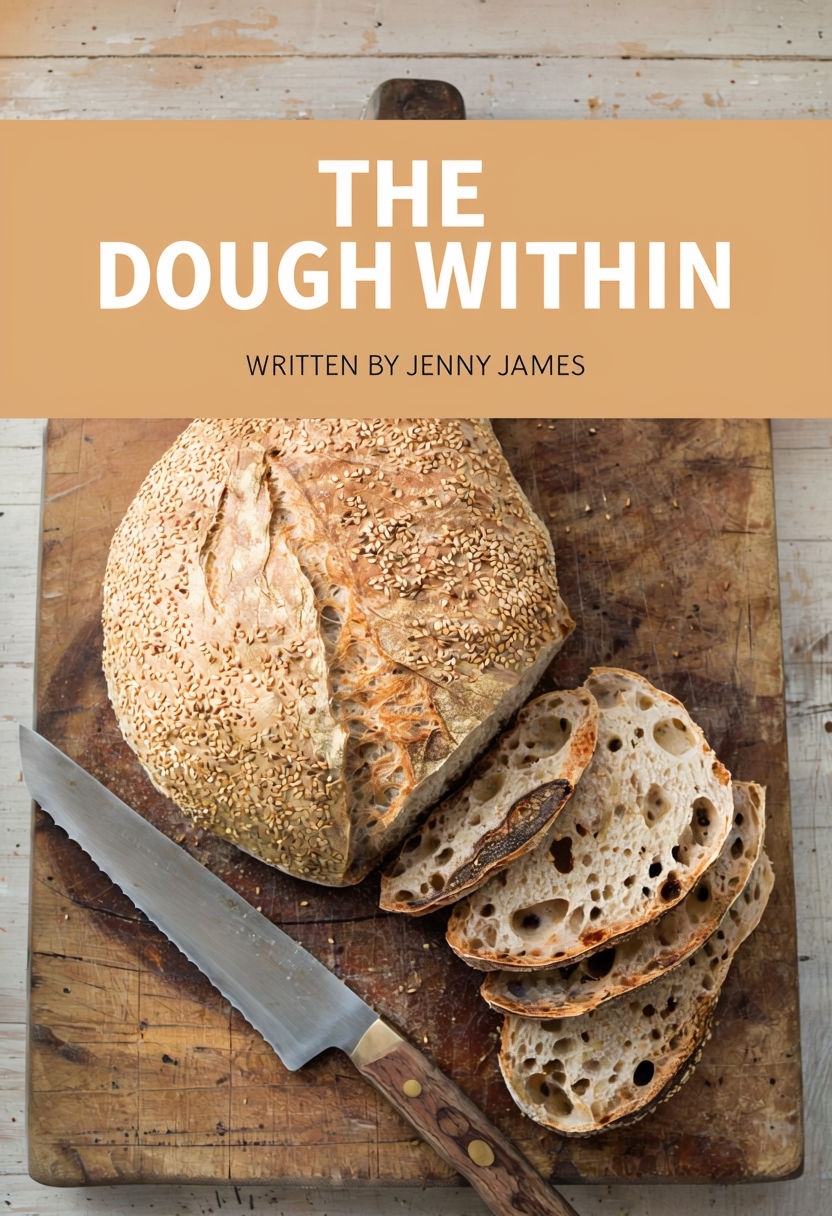 Rustic Bread Loaf EBook Cover Featuring The Dough Within