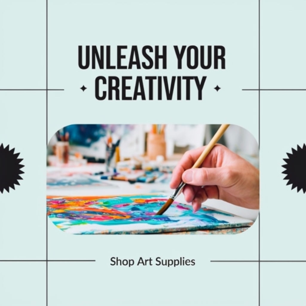 Unleash Your Creativity with Vibrant Art Supplies Advertisement Social Media Post