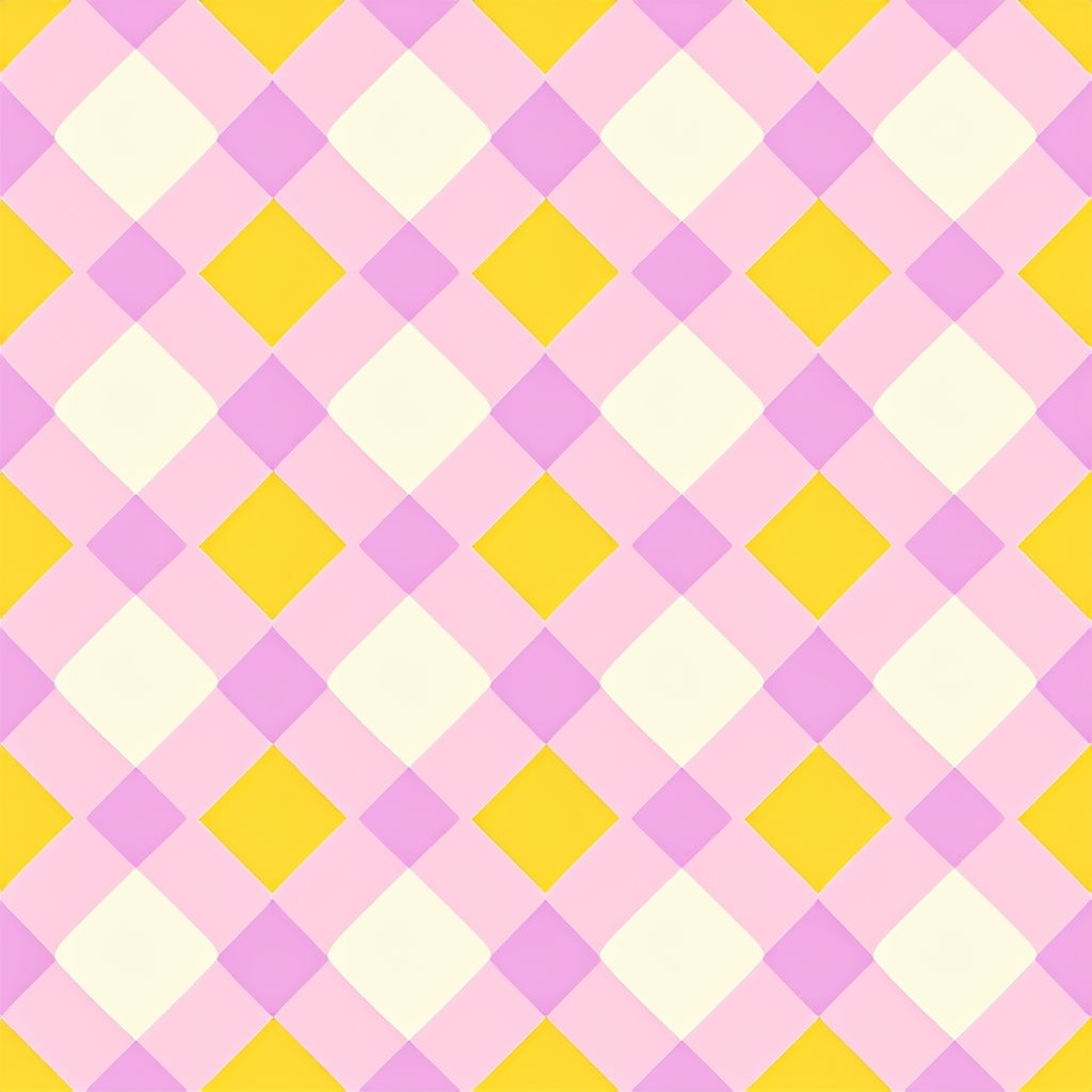 Pastel Checkered Diamond Pattern for Playful Decor Seamless Pattern