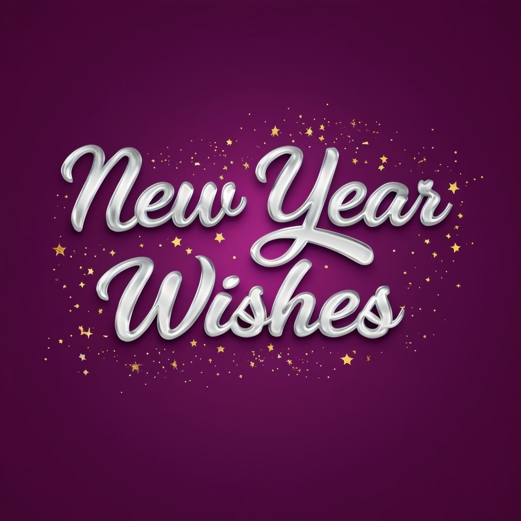 Enchanting New Year Wishes Cursive Logo Design