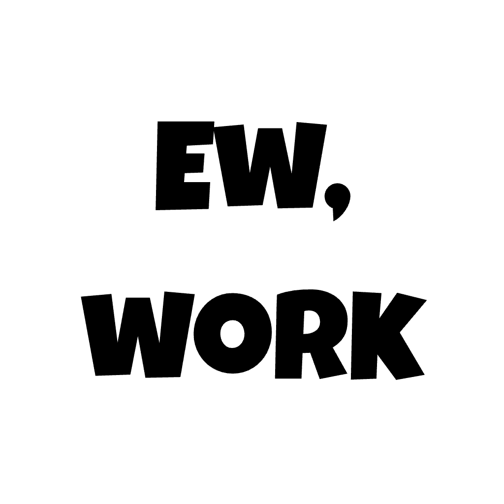 Bold Minimalist EW WORK Text Design Mug
