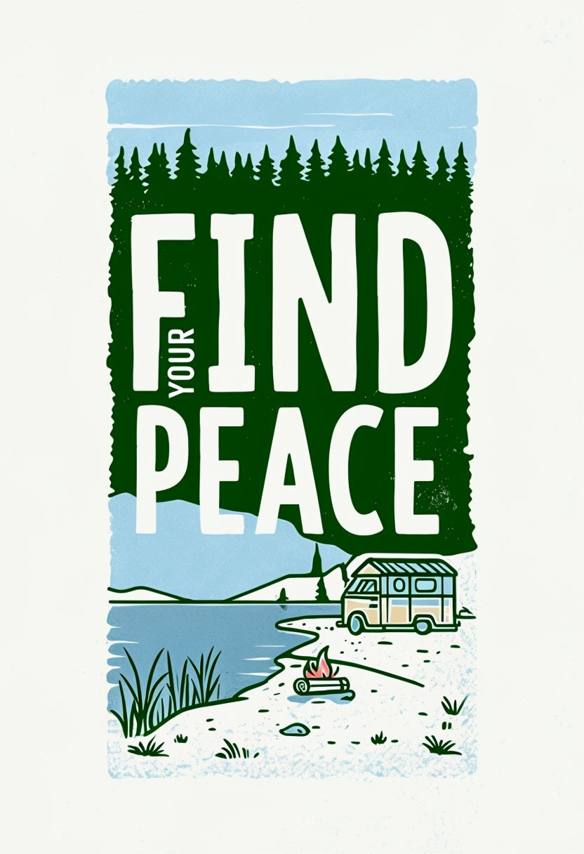 Tranquil Wilderness Find Your Peace Scenic Poster