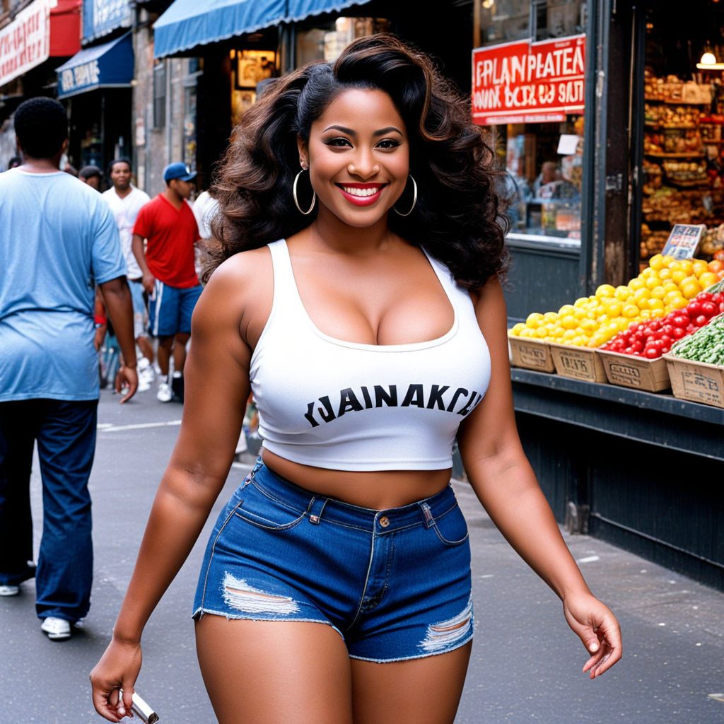 thick black woman radiating confidence and allure