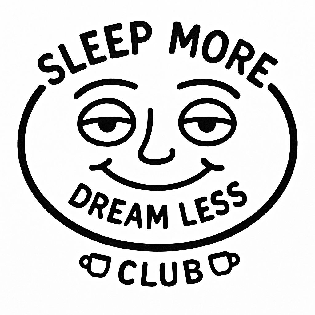 Minimalist Sleep More Dream Less Illustration Sticker