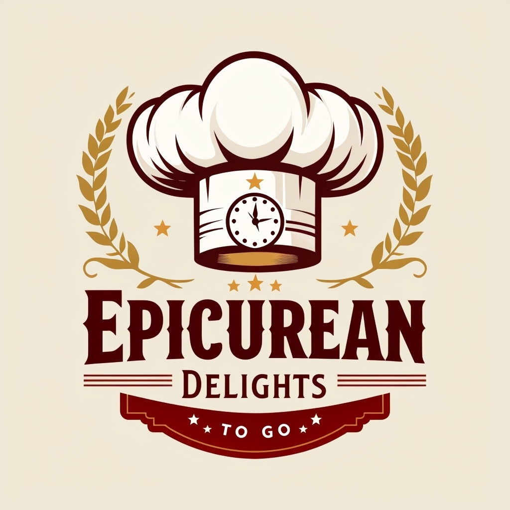 Elegant Epicurean Delights Chef Hat Logo Design