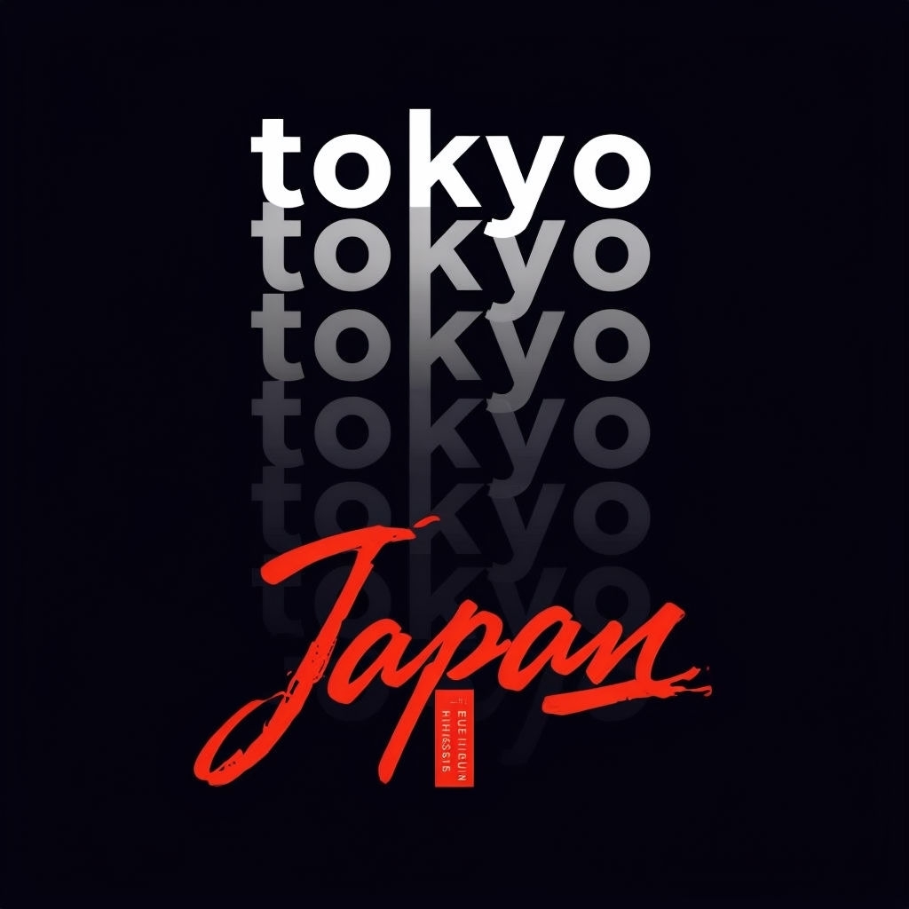 Tokyo Urban Minimalist Design with Japanese Script T-Shirt