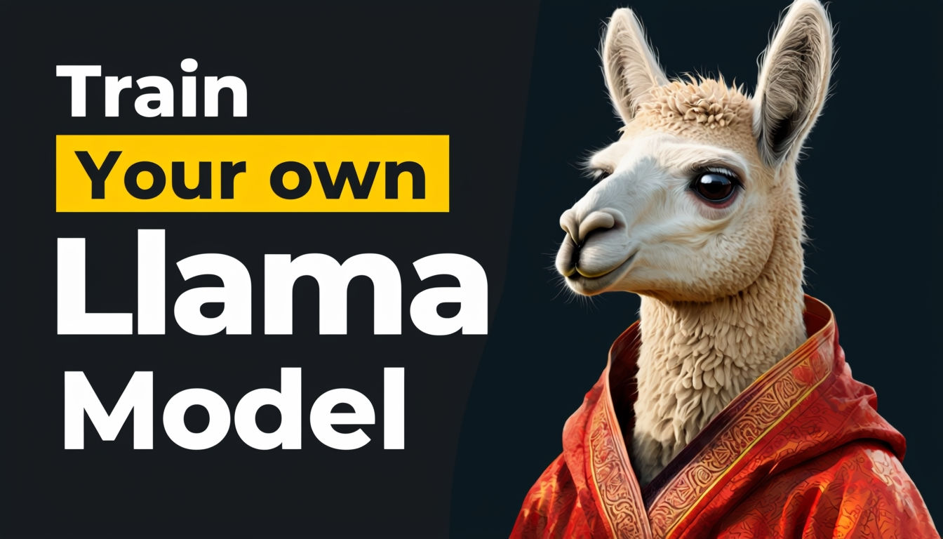 Train Your Own Llama Model Graphic Art Poster