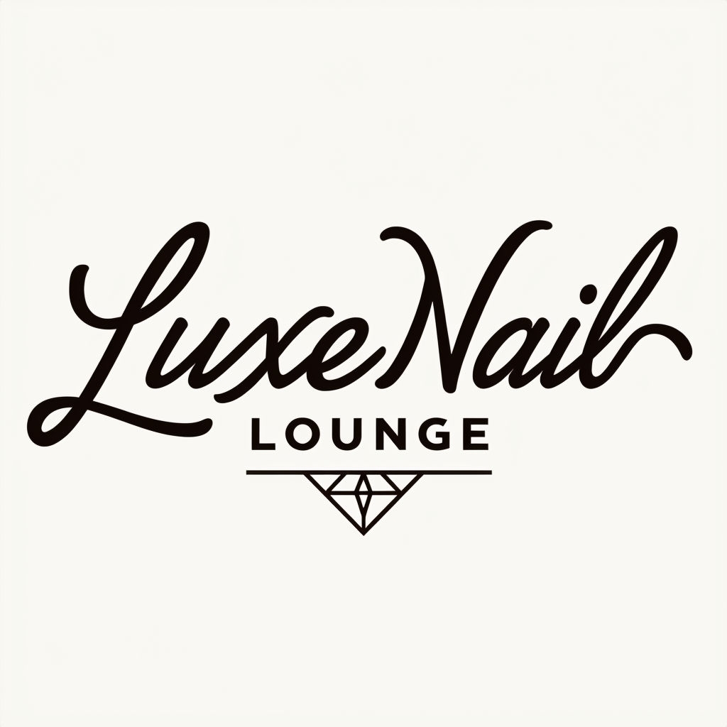 Elegant LuxeNail Lounge Logo Design with Modern Touch