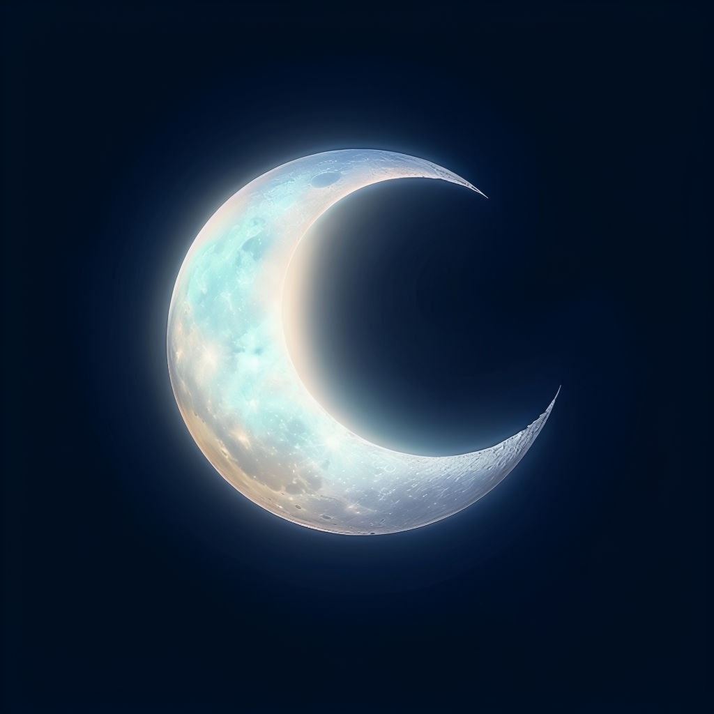 Ethereal Floating Crescent Moon Design T-Shirt
