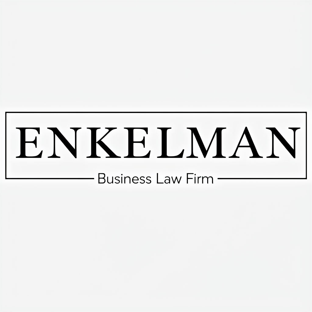 Minimalist ENKELMAN Business Law Firm Logo Design
