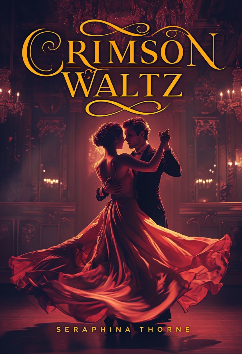Crimson Waltz Romantic Dance Scene EBook Cover