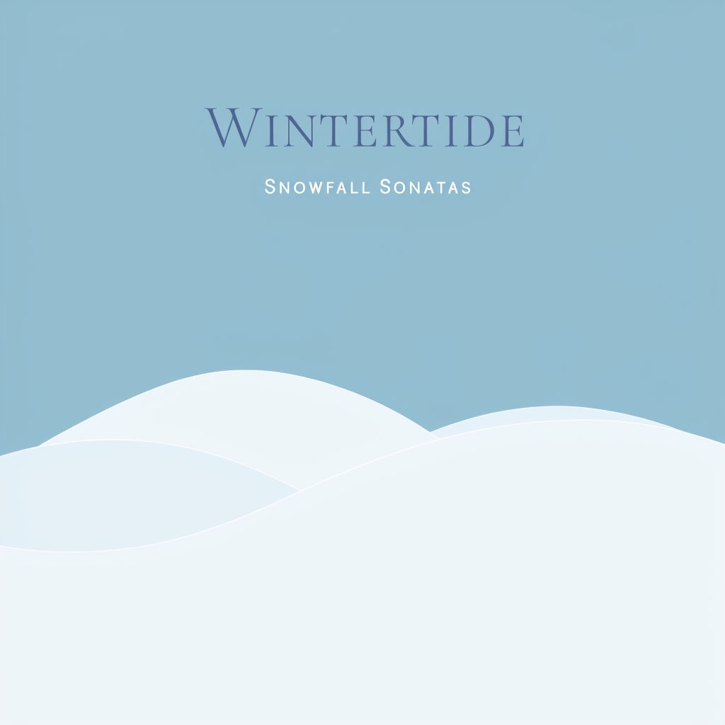 Minimalist Wintertide Snowfall Sonatas Album Cover Design Spotify Album Cover