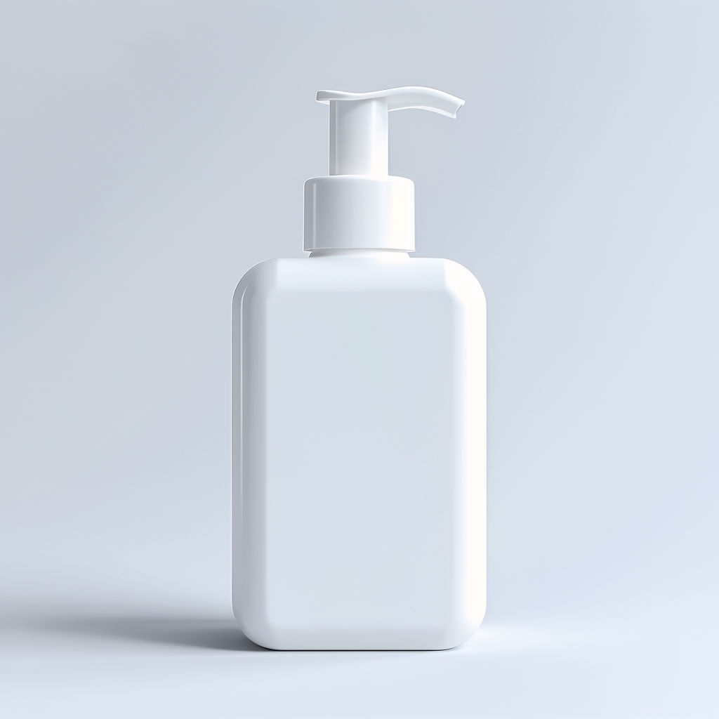 Minimalist White Plastic Bottle Product Mockup