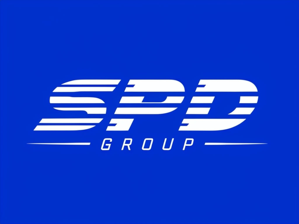 Modern SPD Group Bold Logo with Royal Blue Background Logo