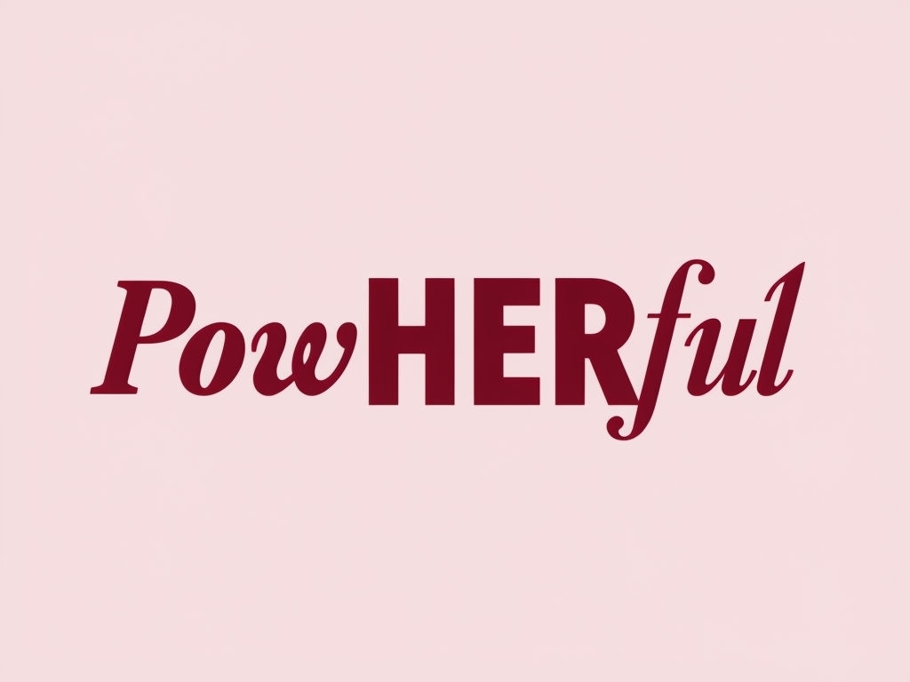 Minimalist PowHERful Empowerment Design T-Shirt