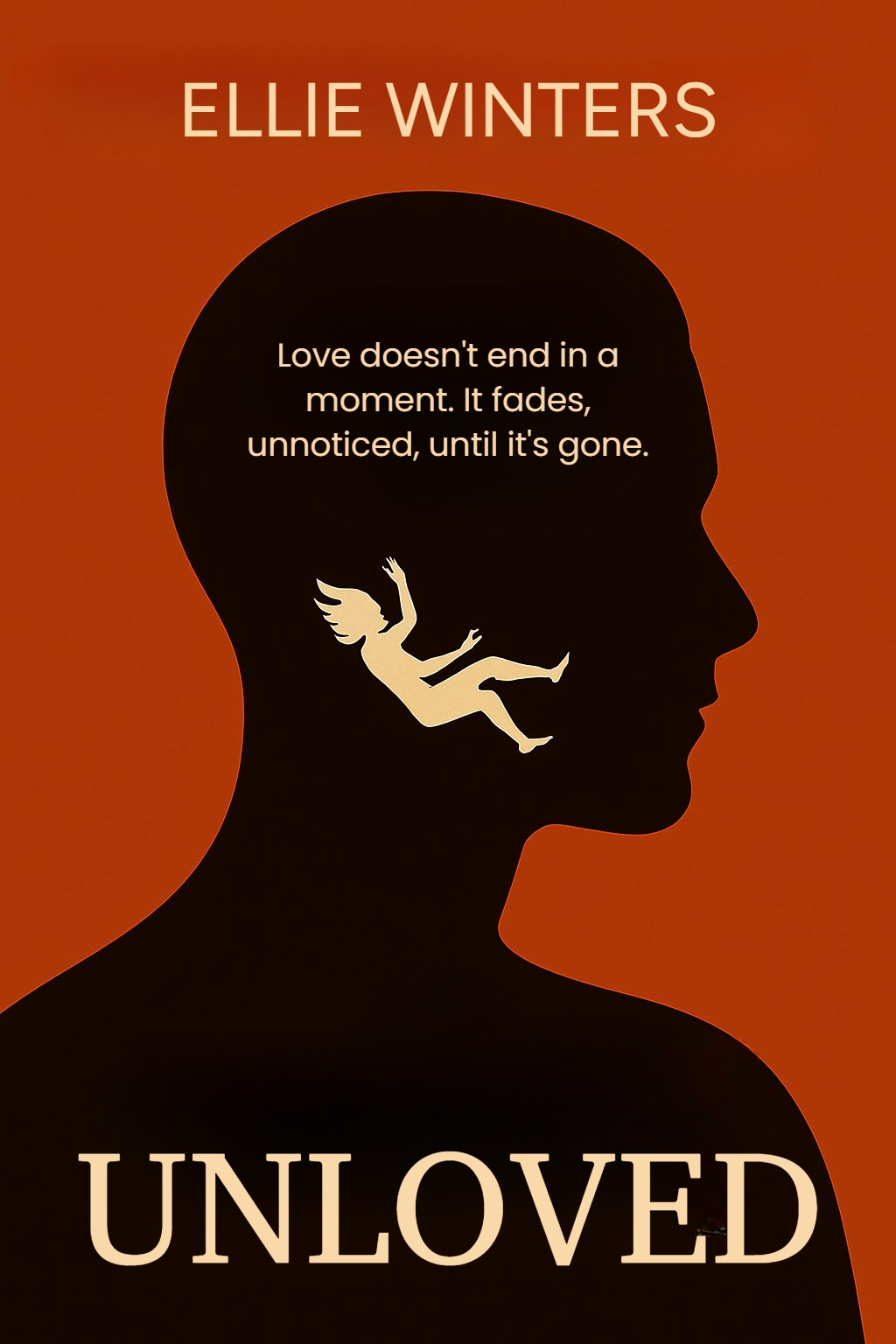 Minimalist Unloved Book Cover with Silhouette and Quote EBook Cover