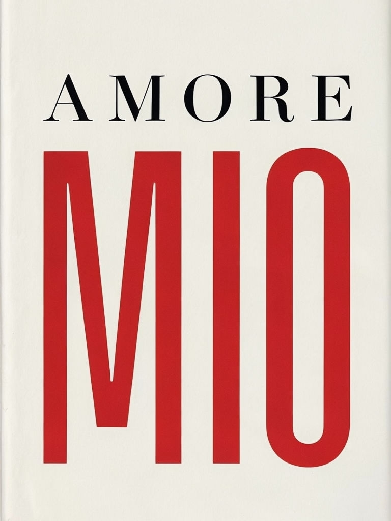 Elegant Minimalist 'AMORE MIO' Book Cover Design Poster