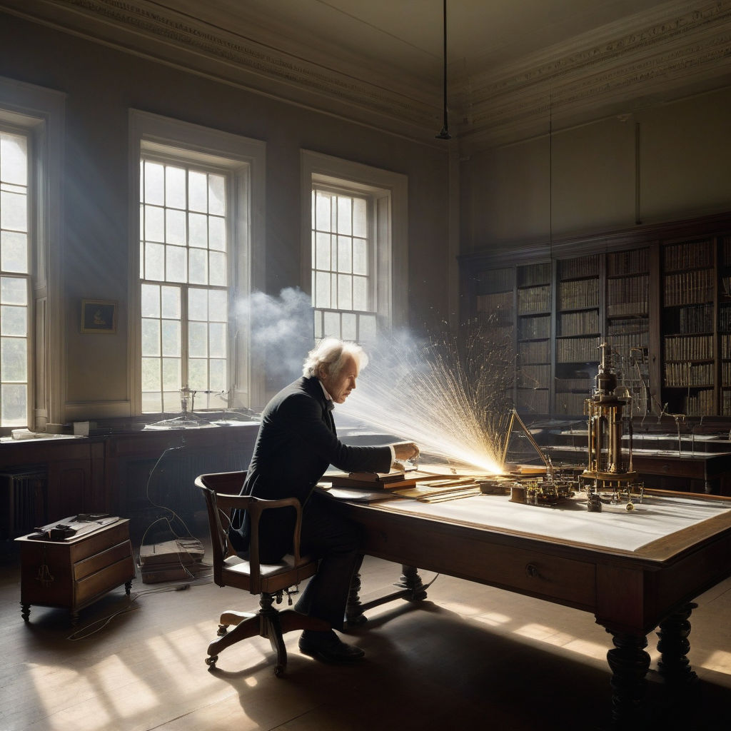 Michael Faraday captures the moment of electromagnetism disc... by ...