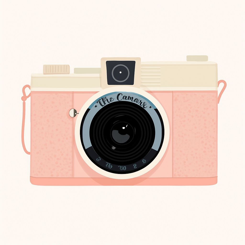 Vintage Point-and-Shoot Camera Illustration Sticker