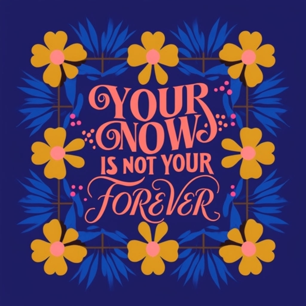 Inspirational 'Your Now Is Not Your Forever' Motivational Poster