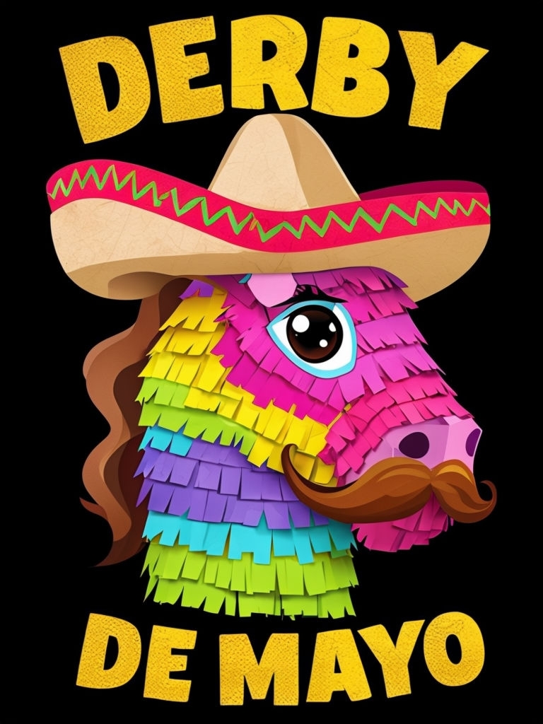 Colorful Pinata Horse with Sombrero for Cinco de Mayo T-Shirt