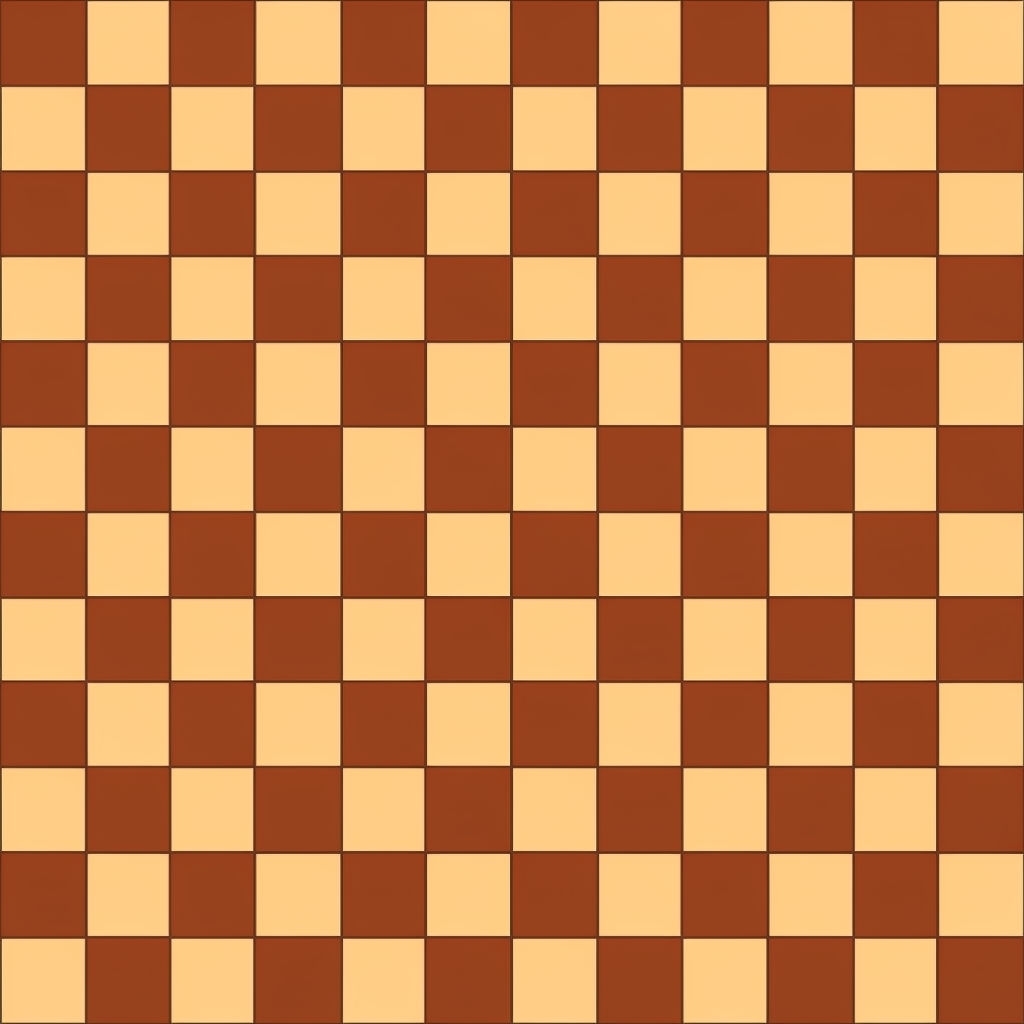 Caramel and Burnt Sienna Checkerboard Tile Pattern Seamless Pattern