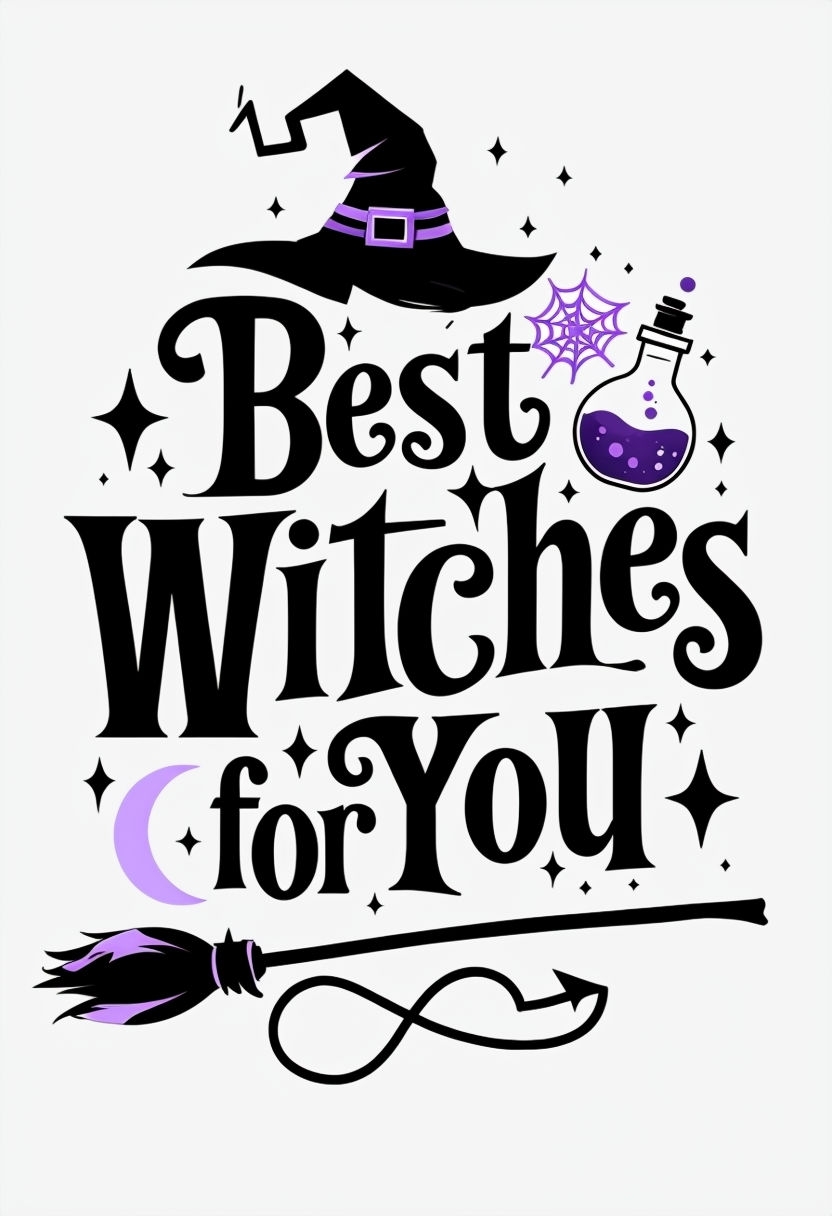 Best Witches for You Halloween Graphic Art Poster