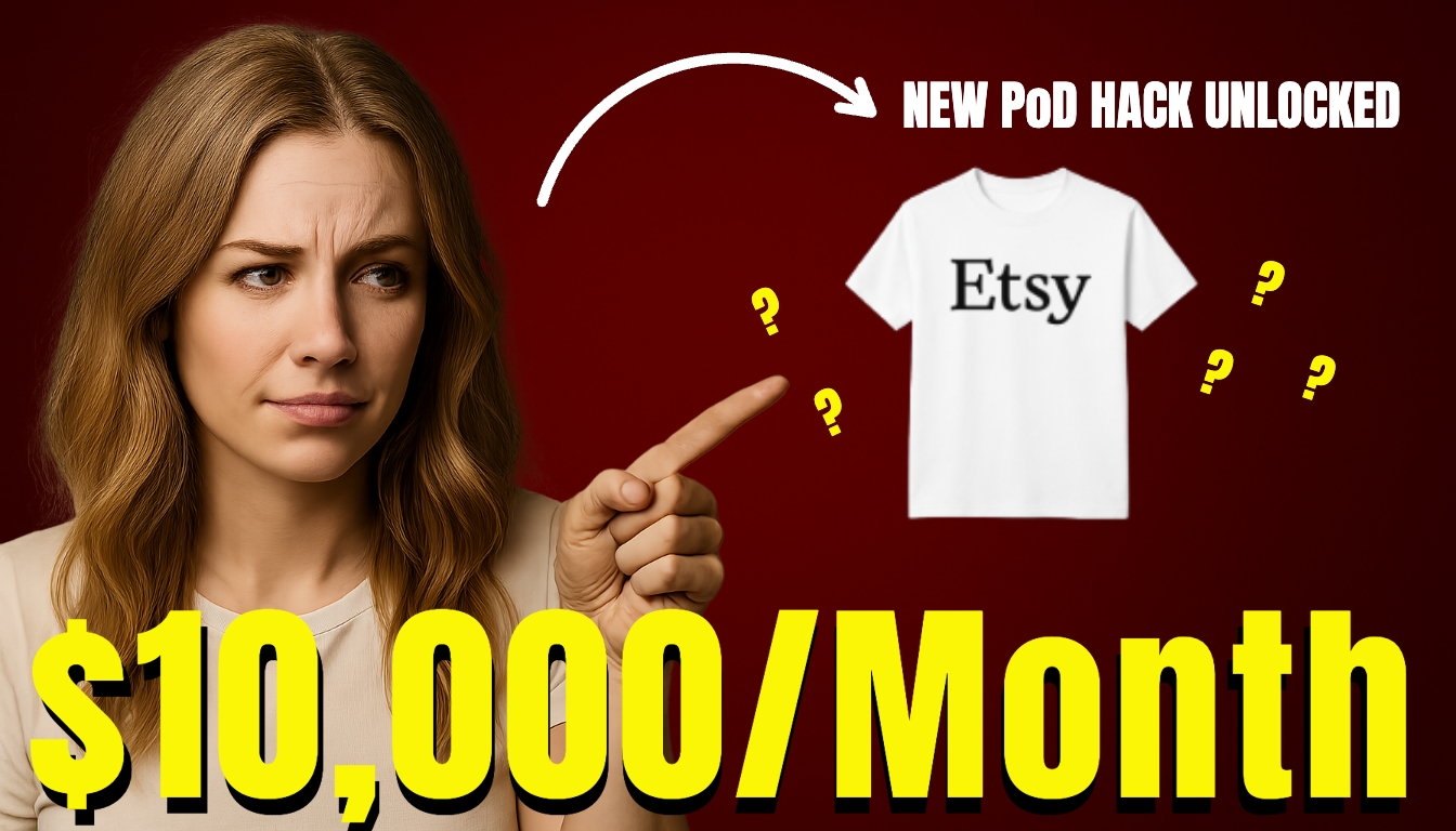 Woman Side Hustle $10,000/Month YouTube Thumbnail
