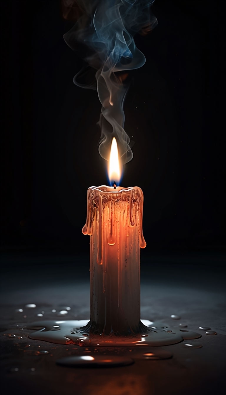 Serene Candlelight in a Dark Room Minimalist Mobile Wallpaper