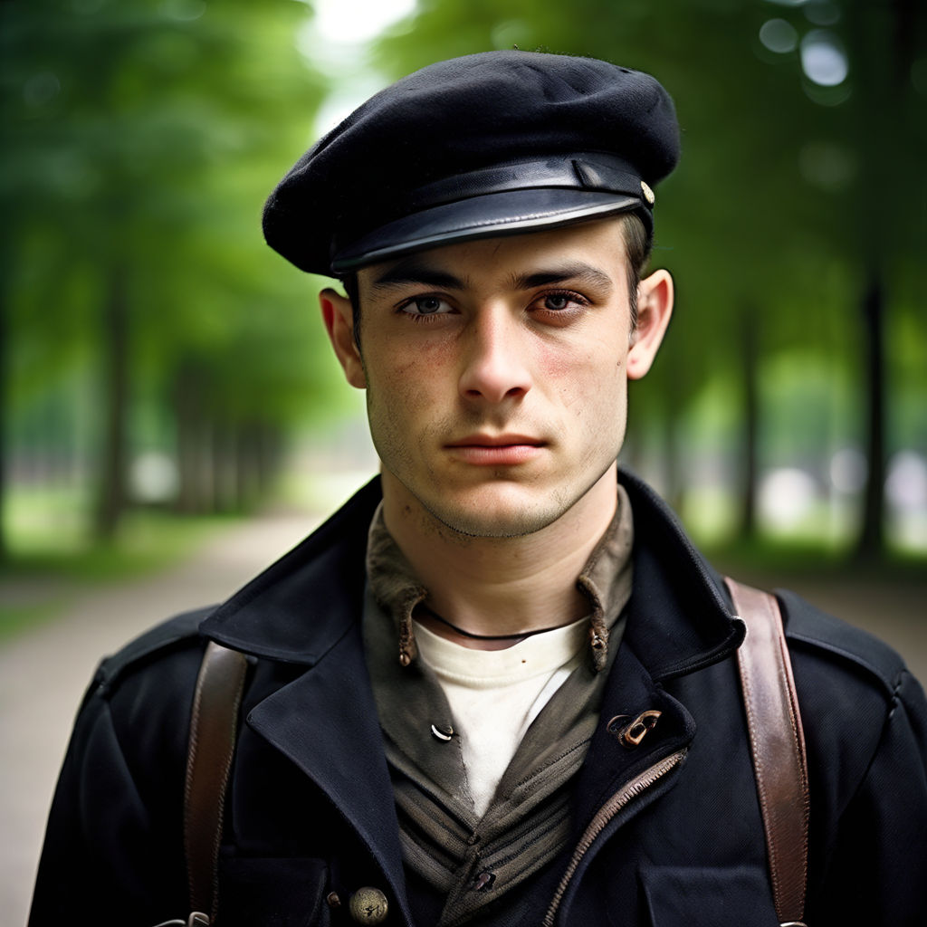 Skinhead with sideburns and beret by Кирилл Ломакин - Playground